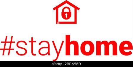 Let s stay home campaign icon for Prevention of Coronavirus or Covid-19. Stock Vector