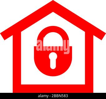 Let s stay home campaign icon for Prevention of Coronavirus or Covid-19. Stock Vector