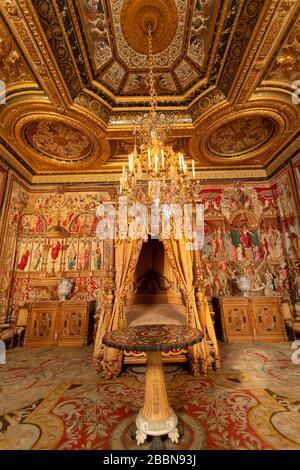 The bedroom in Chateau de Fontainebleau Stock Photo
