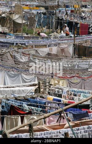 Dhobi ghat, Karachi,Pakistan Stock Photo