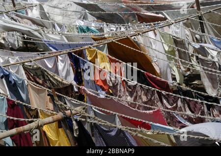 Dhobi ghat, Karachi,Pakistan Stock Photo