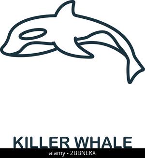 Killer Whale icon from wild animals collection. Simple line Killer Whale icon for templates, web design and infographics Stock Vector