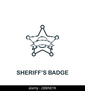 Sheriff'S Badge icon from usa collection. Simple line Sheriff'S Badge icon for templates, web design and infographics Stock Photo