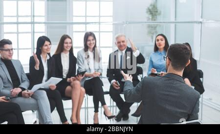 project Manager making a report for the business team Stock Photo