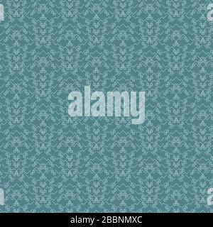 abstract geometric teal seamless vector pattern Stock Vector