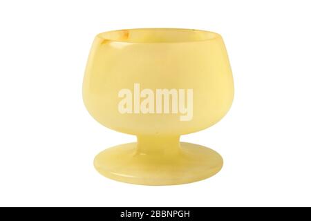 Beautiful handmade white wine cup made from onyx stone Stock Photo