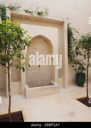 Interior of renovated private riad, Medina, Marrakech, Morocco, North ...