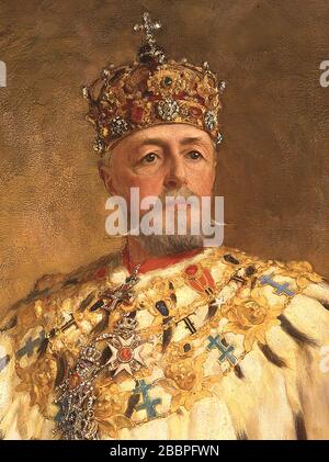 OSCAR II OF SWEDEN (1829-1907) also final King of Norway Stock Photo