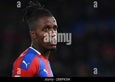 Wilfried Zaha of Crystal Palace - Crystal Palace v AFC Bournemouth, Premier League, Selhurst Park, London, UK - 3rd December 2019  Editorial Use Only - DataCo restrictions apply Stock Photo
