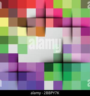 vector multi-colored squares. beautiful abstraction Stock Vector