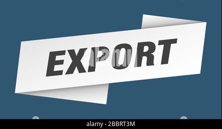 export banner template. export ribbon label sign Stock Vector