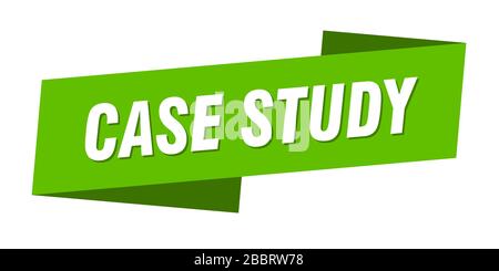 case study banner template. case study ribbon label sign Stock Vector