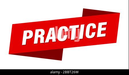 practice banner template. practice ribbon label sign Stock Vector Image ...