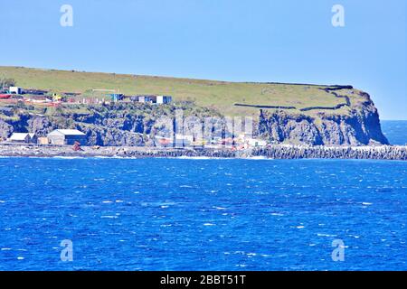 Most remote island Tristan da Cunha Stock Photo