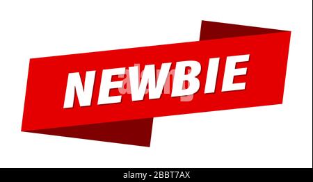 newbie banner template. newbie ribbon label sign Stock Vector Image ...