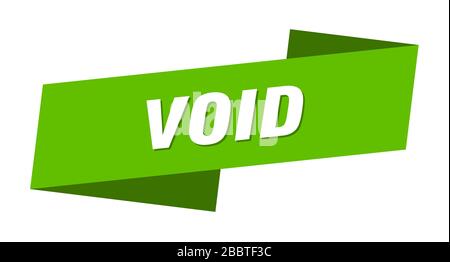 void banner template. void ribbon label sign Stock Vector
