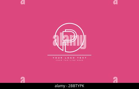 ABSTRACT LOGO P, PP ALPHABET LETTERS DESIGN Stock Vector