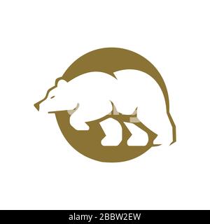 Bear Logo Vector Design Template Stock Vector