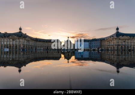 Sunset in Bordeaux, France. Stock Photo