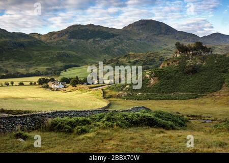 Fell Foot Farm, near the base of Wrynose Pass, Little Langdale, Lake District National Park, Cumbria, England Stock Photo