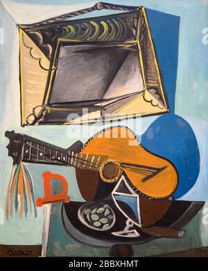 'Still Life with Guitar' (1942) by Pablo Picasso (1881–1973). Stock Photo