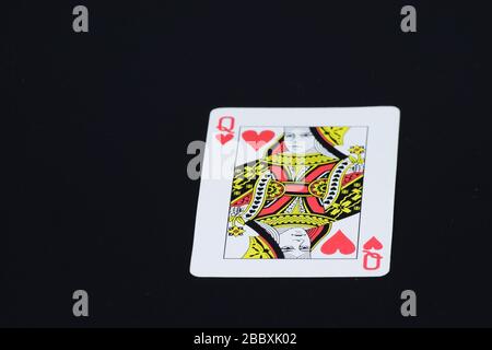 Close Up Queen Of Hearts Stock Photo