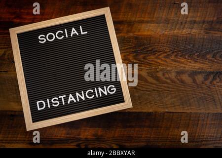 Social Distancing Spaced Copy Space Stock Photo