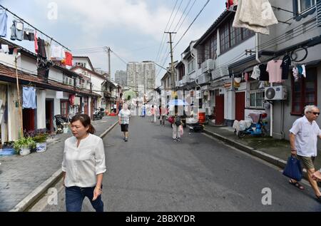 Shanghai Old Town commercial streets, Huangpu. China Stock Photo