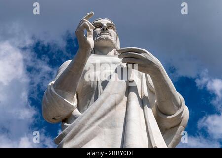 El Cristo de la Habana, a huge statue of Jesus Christ overlooking Havana Stock Photo