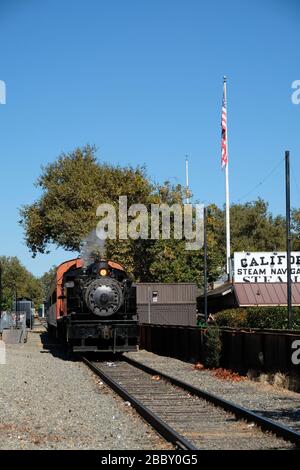 The Steam Engine at Old Sacramento in Sacramento Stock Photo