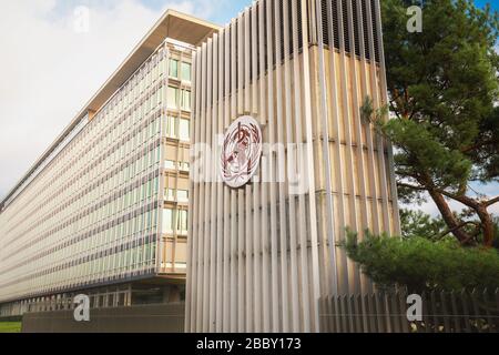 World Health Organization (WHO / OMS) Headquarters - Geneva, Switzerland Stock Photo