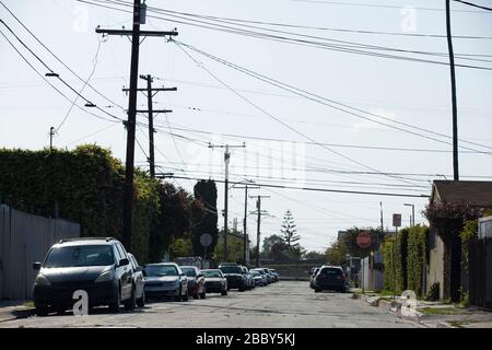 Street view of downtown Compton, California, USA. Stock Photo