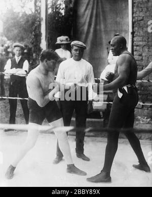 Marty Cutler, Burns, Jack Johnson ca. 1910-1915 Stock Photo