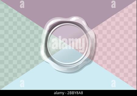vector transparent vintage isolated wax seal stamp Stock Vector