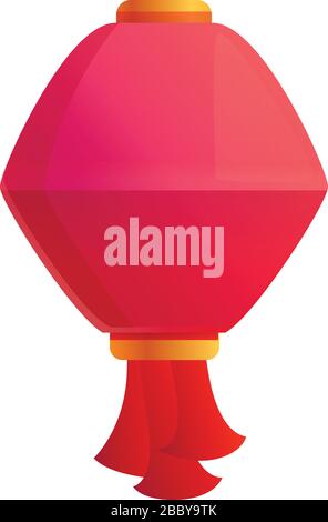 Chinese new year lamp icon. Cartoon of chinese new year lamp vector icon for web design isolated on white background Stock Vector