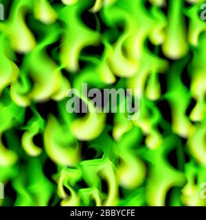 Fire seamless pattern background. Green neon flame vector illustration. Blaze design. Stock Vector