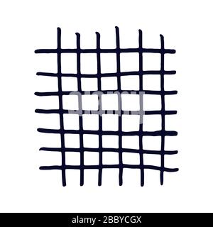 Hand drawn grid. Vector illustration. Line ink and marker. Stock Vector