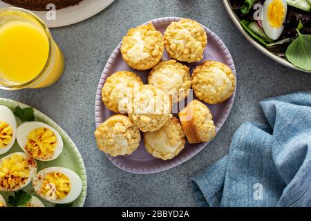 Cream cheese muffins for Easter Stock Photo