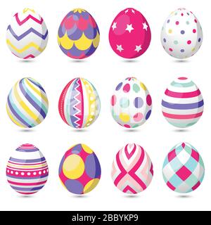set of easter eggs vector image Stock Vector