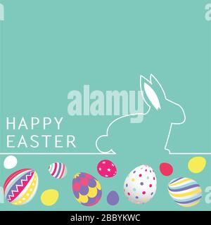 Happy easter day greeting card vector image Stock Vector