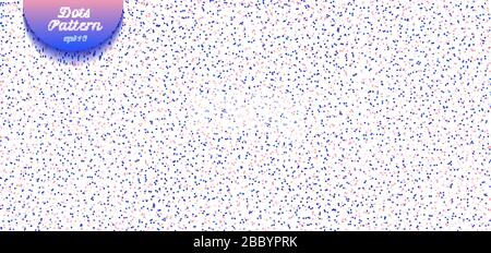Abstract background blue and pink grainy seamless pattern with random dots halftone. Vector illustration Stock Vector