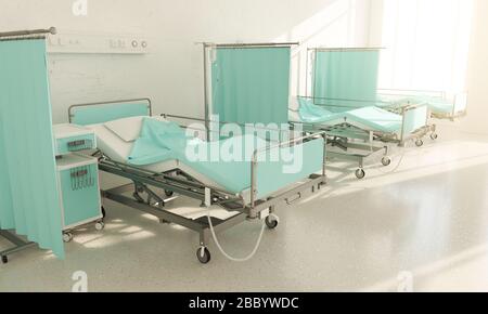 hospital intensive care 3d rendering Stock Photo