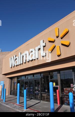 RIDGECREST, USA - APRIL 13, 2014: Walmart store in Ridgecrest, California. Walmart is a retail corporation with 8,970 locations and revenue of US$ 469 Stock Photo