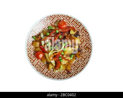 Ethiopian Vegetable Tibs, Ethiopian dish consisting of spicy Stock Photo