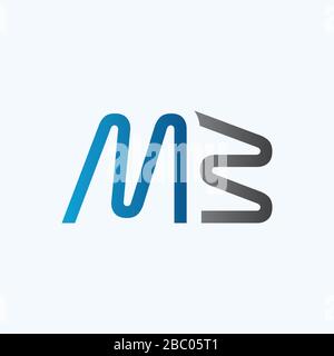 Initial MB letter Logo vector Template. Abstract Letter MB logo Design. Minimalist Linked Letter Trendy Business Logo Design Vector Template. Stock Vector