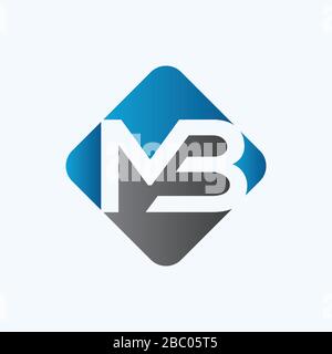 Initial MB letter Logo vector Template. Abstract Letter MB logo Design. Minimalist Linked Letter Trendy Business Logo Design Vector Template. Stock Vector