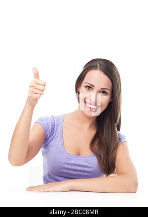 Portrait of a young woman in studio Stock Photo