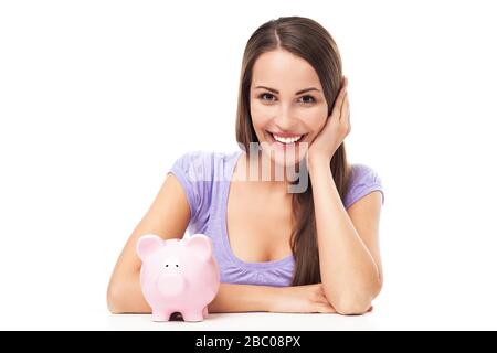 Portrait of a young woman in studio Stock Photo