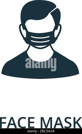 Face Mask icon. Simple illustration from coronavirus collection. Creative Face Mask icon for web design, templates, infographics and more Stock Vector