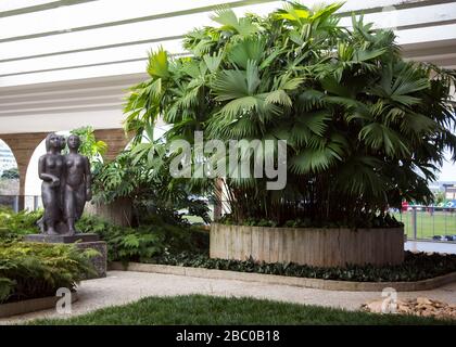 The Terrace Gardens of Itamaraty Palace, Brazilia Stock Photo